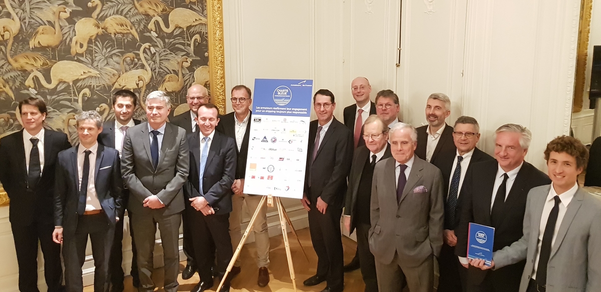 Cérémonie de signature de la nouvelle Charte Bleue d'Armateurs de France